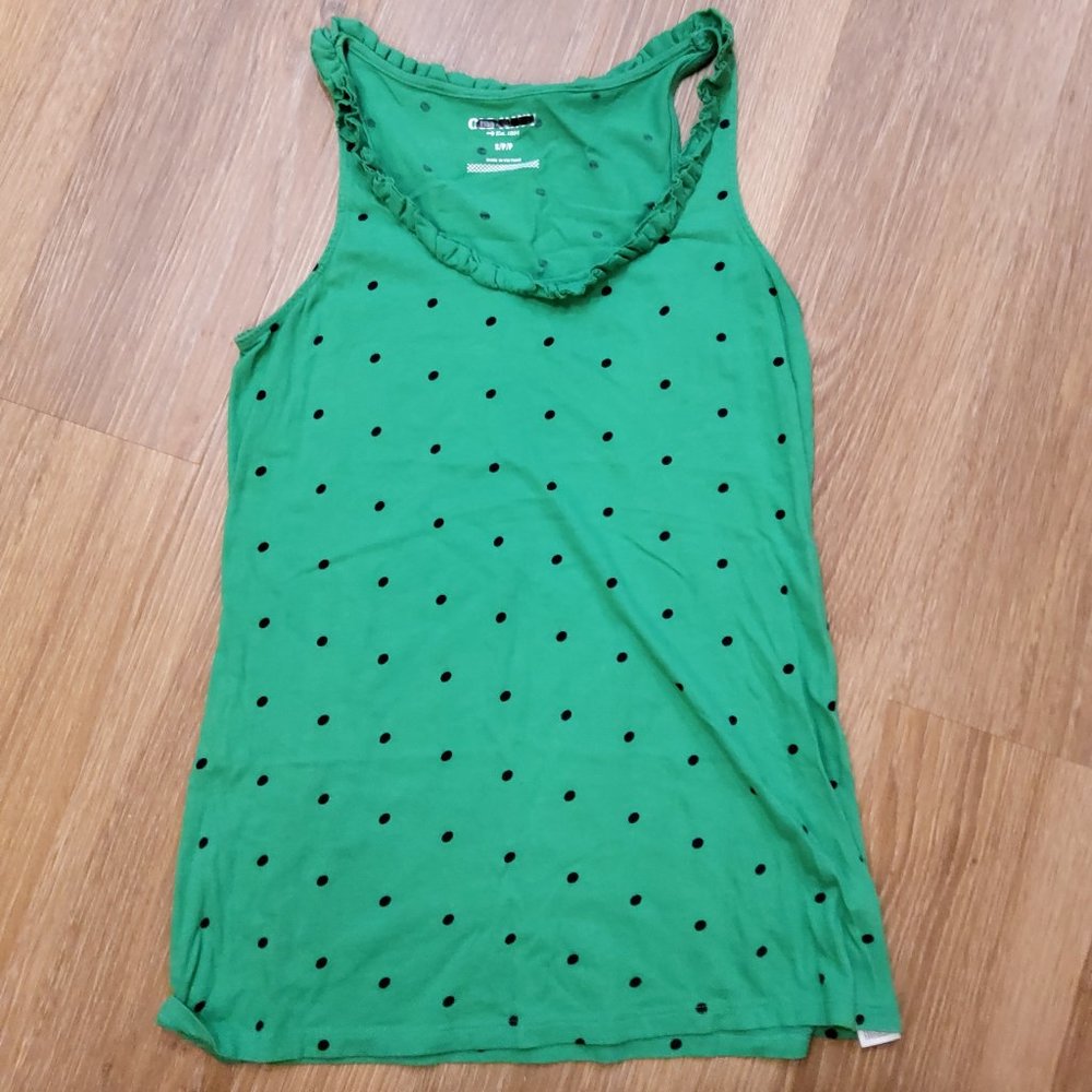 Blue polka dot tank